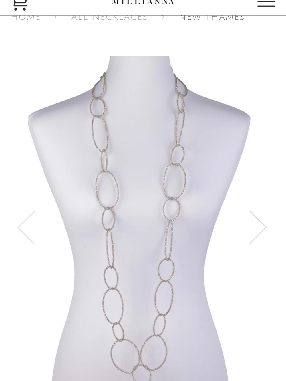 Millianna Linked Circle Necklace in Pumice